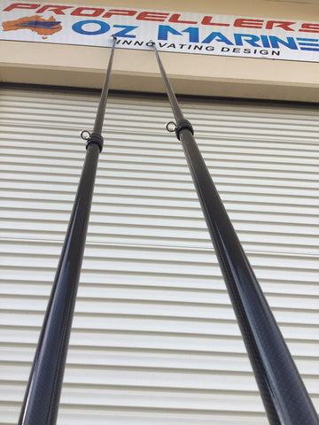 Outriggers Set Full carbon Poles 20Ft 3 pce 41.5 mm With Locking System